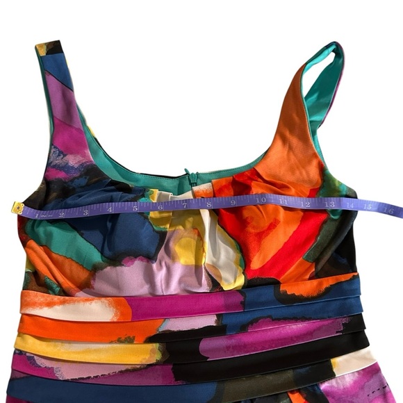 Bisou Bisou Blue Orange Midi Sundress - Picture 4 of 6